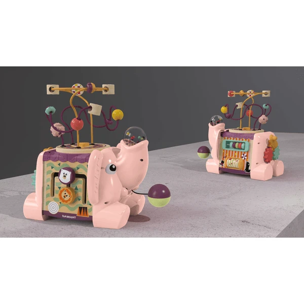 Top B Right Toys® 5 In 1 Motorische Activiteiten Kubus Olifant 7 Top B Right Toys® 5 In 1 Motorische Activiteiten Kubus Olifant - Afbeelding 5