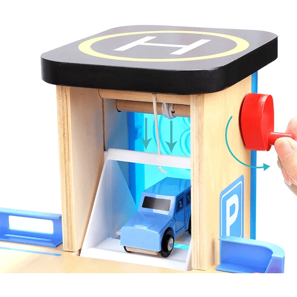 Top B Right Toys® Houten Auto Park Speelset 7 Top B Right Toys® Houten Auto Park Speelset - Afbeelding 5