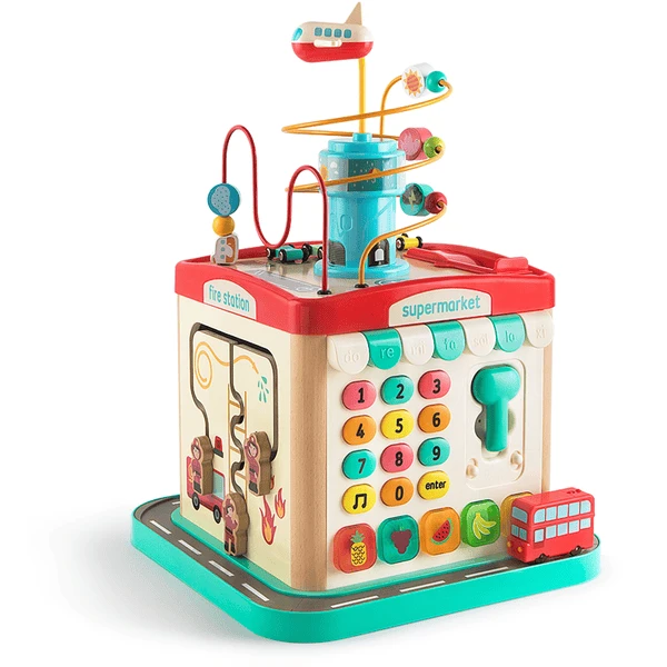 TopBright Toys® 5-in-1 Motoriek Kubus London Met Licht En Geluid 3 TopBright Toys® 5-in-1 Motoriek Kubus London Met Licht En Geluid