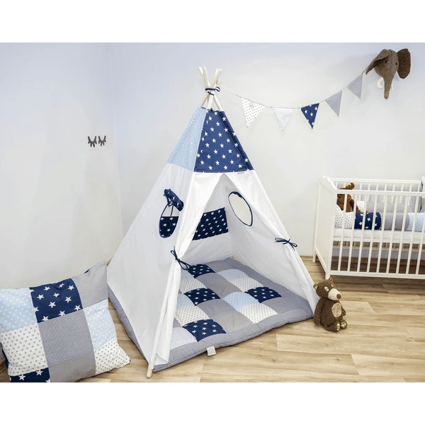 Ullenboom Tipi Blauw Licht Blauw Grijs 4 Ullenboom Tipi Blauw Licht Blauw Grijs - Afbeelding 2