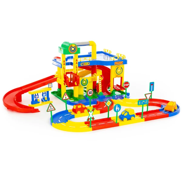 WADER Garage Nr. 1 Met Straatset En Auto's 7 WADER Garage Nr. 1 Met Straatset En Auto's - Afbeelding 5